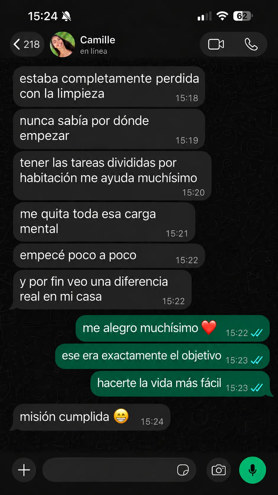 Testimonio de clienta