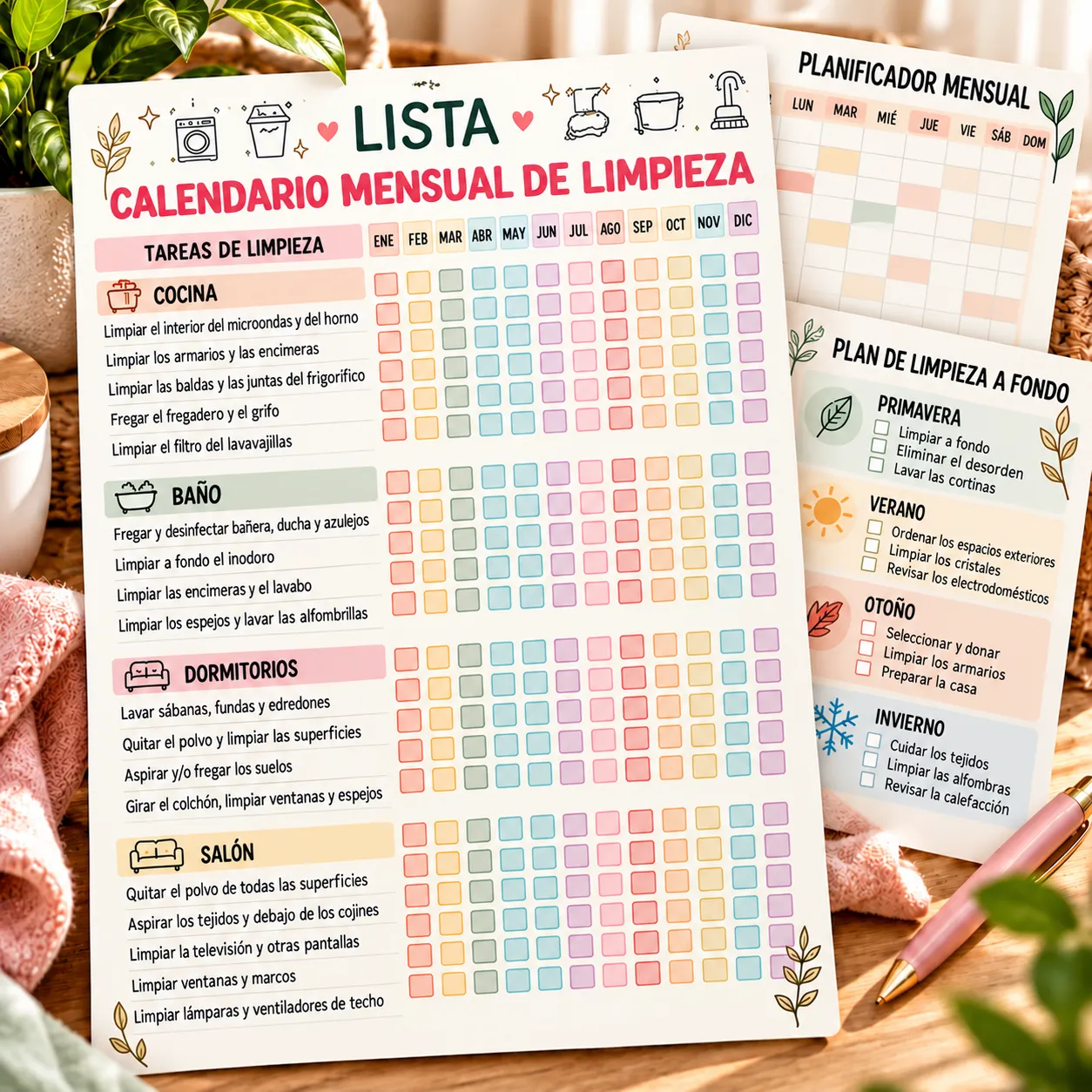 Checklists de limpieza por habitación